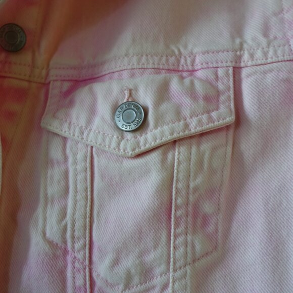 Gap pink denim jean jacket S Small SM - Picture 11 of 14